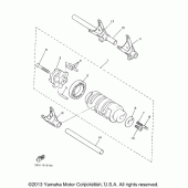 Схема узла: Shift cam  shift fork Yamaha XVS650 V-Star Classic