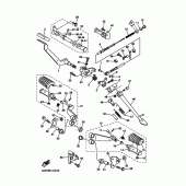 Схема вузла: Підніжки та Підставка Yamaha XVS250 Drag Star