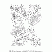 Схема узла: Крышки картера (1) Yamaha XV1700 Road Star Midnight Silverado