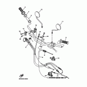 Схема вузла: Кермо та Тросики Yamaha TW125