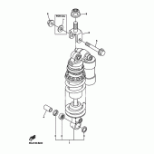 Схема вузла: Задня підвіска Yamaha YZF-R6/YZF600 R6S