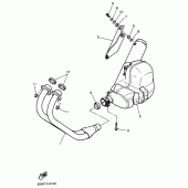 Схема узла: Выхлопная система Yamaha SRX400