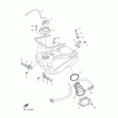 Схема вузла: Паливний бак Yamaha YZ250 YZ250F
