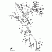 Схема узла: Передний тормозной цилиндр Yamaha YZF750 YZF750