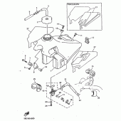 Схема узла: Топливный бак Yamaha YZ400