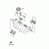 Схема узла: Коленчатый вал и Поршень Yamaha WR250 WR250Z