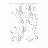 Схема вузла: Передній гальмівний циліндр Yamaha YP400