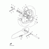Схема вузла: Заднє колесо Yamaha YZ250 YZ250F