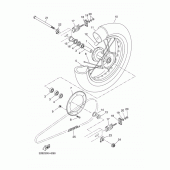 Схема узла: Заднее колесо Yamaha WR125 WR125X