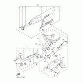 Схема вузла: Вихлопна система Yamaha XVS1300 V-Star Classic