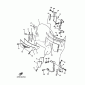 Схема узла: Облицовочные элементы 1 Yamaha XV1700 Road Star Silverado S