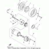 Схема вузла: Привід стартера Yamaha XVS650 V-Star Custom