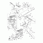 Схема вузла: Підножки і Підставка 2 (5KP3,6,A) Yamaha XVS400 Drag Star Classic