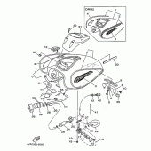 Схема вузла: Паливний бак Yamaha XVS650 Drag Star