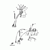 Схема узла: Пульт управления рулевой и Рычаг Yamaha XV535 Virago