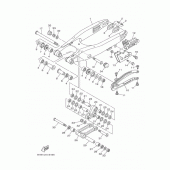 Схема вузла: Задній важіль та Підвіска Yamaha YZ125