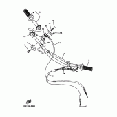 Схема вузла: Кермо та Тросики Yamaha YZ250 YZ250