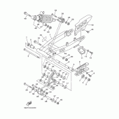 Схема вузла: Задній важіль та підвіска Yamaha TTR125 TT-R125