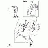 Схема вузла: Пульт управління рульовий та Важель Yamaha YZF-R1 R1