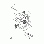 Схема узла: Переднее колесо Yamaha TW125