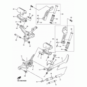 Схема вузла: Підніжки та підставка Yamaha XVS950 XV950