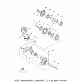 Схема узла: Коленчатый вал и Поршень Yamaha TW200
