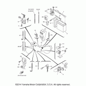 Схема вузла: Електроустаткування (2) Yamaha XV1700 Road Star Midnight Warrior