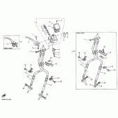 Схема узла: Передний тормозной цилиндр Yamaha XJR400