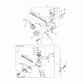 Схема узла: Передний тормозной цилиндр Yamaha WR450F