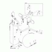 Схема вузла: Кермо та Тросики Yamaha XVS400 Drag Star