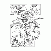 Схема узла: Топливный бак Yamaha XVS1100 V-Star Silverado