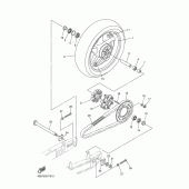 Схема узла: Заднее колесо Yamaha FZ6 FZ6 FAZER S2