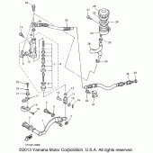 Схема вузла: Задній гальмівний циліндр Yamaha YZF600R Thundercat