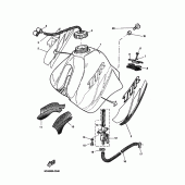 Схема вузла: Паливний бак Yamaha TT600