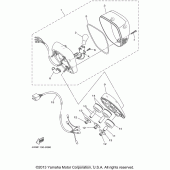 Схема узла: Задний фонарь (Стоп-сигнал) Yamaha XV1600 Road Star Silverado