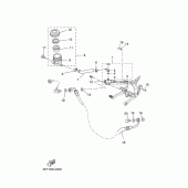 Схема узла: Задний тормозной цилиндр Yamaha YZF-R125