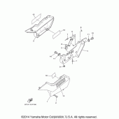 Схема вузла: Бічна кришка Yamaha TW200