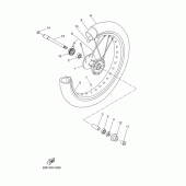 Схема вузла: Переднє колесо Yamaha WR125 WR125R