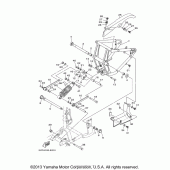 Схема узла: Задний рычаг и Подвеска Yamaha XV1700 Road Star Silverado