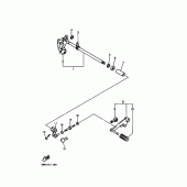 Схема узла: Вал переключения Yamaha XJ600 SECA II