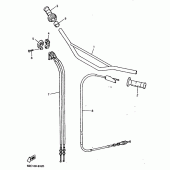 Схема вузла: Кермо та Тросики Yamaha YZ400