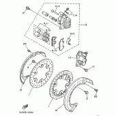 Схема узла: Vorderradbremssattel Yamaha XTZ750 Super Tenere