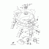 Схема вузла: Паливний бак Yamaha TDM900