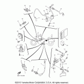 Схема вузла: Електроустаткування (1) Yamaha XVS950 V-Star Tourer