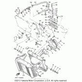 Схема вузла: Радіатор та Патрубок системи охолодження Yamaha XVZ1300 Venture Royale