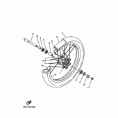 Схема узла: Переднее колесо Yamaha YZ250 YZ250F