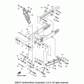 Схема вузла: Задній важіль та підвіска Yamaha XVS1300 V-Star Deluxe