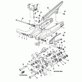 Схема узла: Задний рычаг и Подвеска Yamaha XT660 XT660Z Tenere