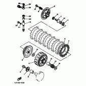 Схема вузла: Зчеплення Yamaha YZ125