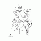 Схема узла: Топливный бак Yamaha DT125 DT125R